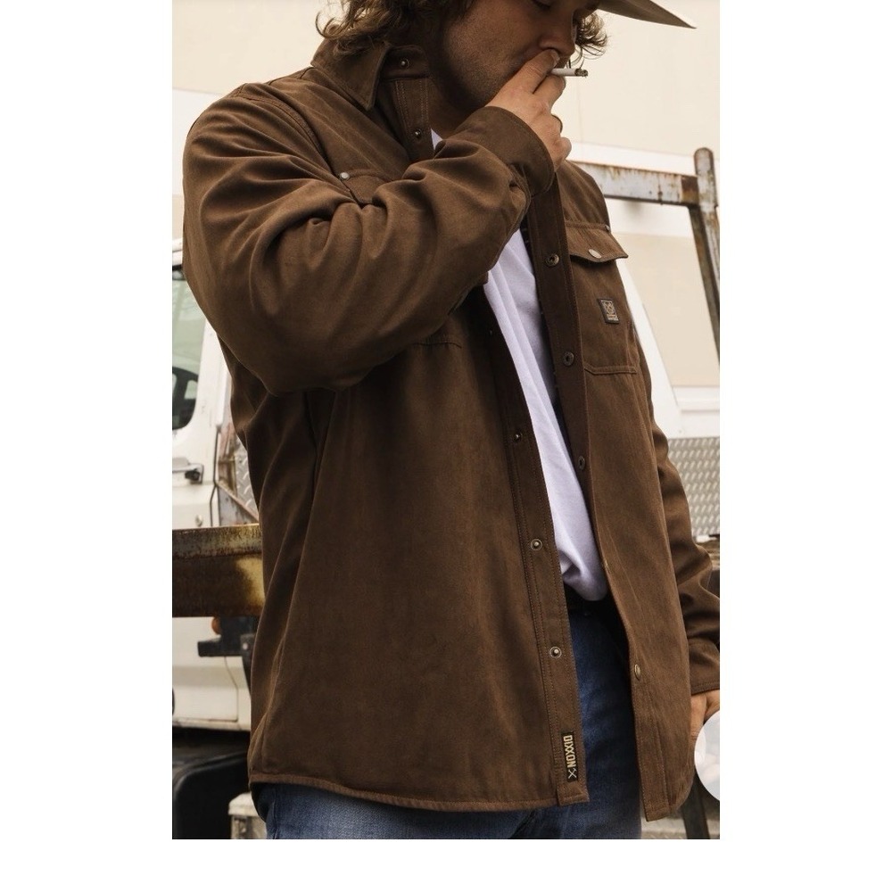 Dixxon Flannel Co Men's Cody Jacket Size 3X Brown Suede Plaid Flannel Lined